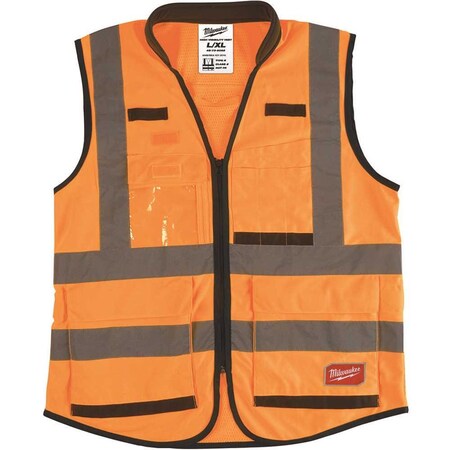 Milwaukee Tool 2X-Large /3X-Large Orange Class 2 High Visibility Performance Safety Vest CSA 48-73-5093